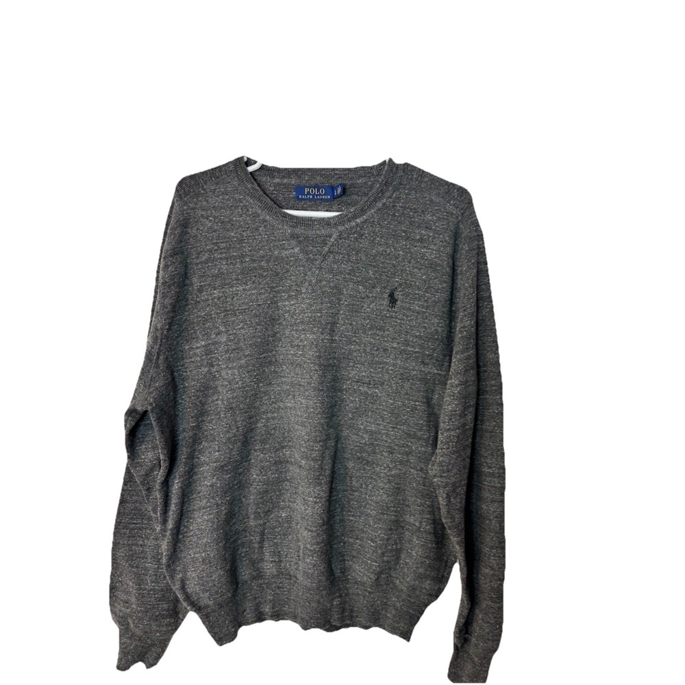 Polo Ralph Lauren Sweater Adult Size Large Cable Knit Gray